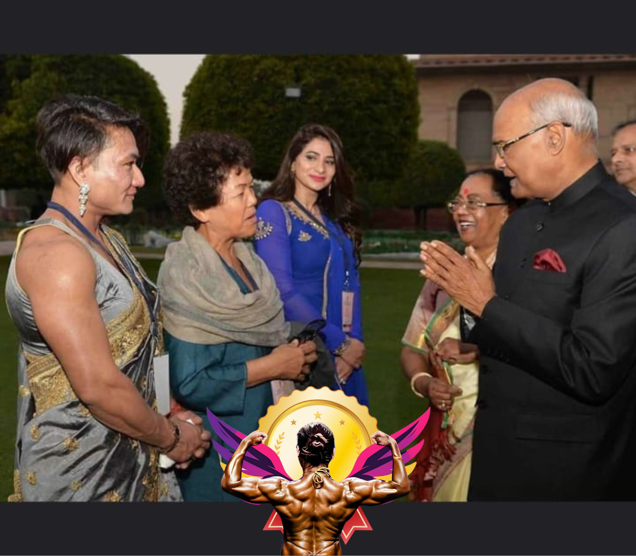 Mamota Devi Yumnam with President Ram Nath Kovind, Bachendri Pal